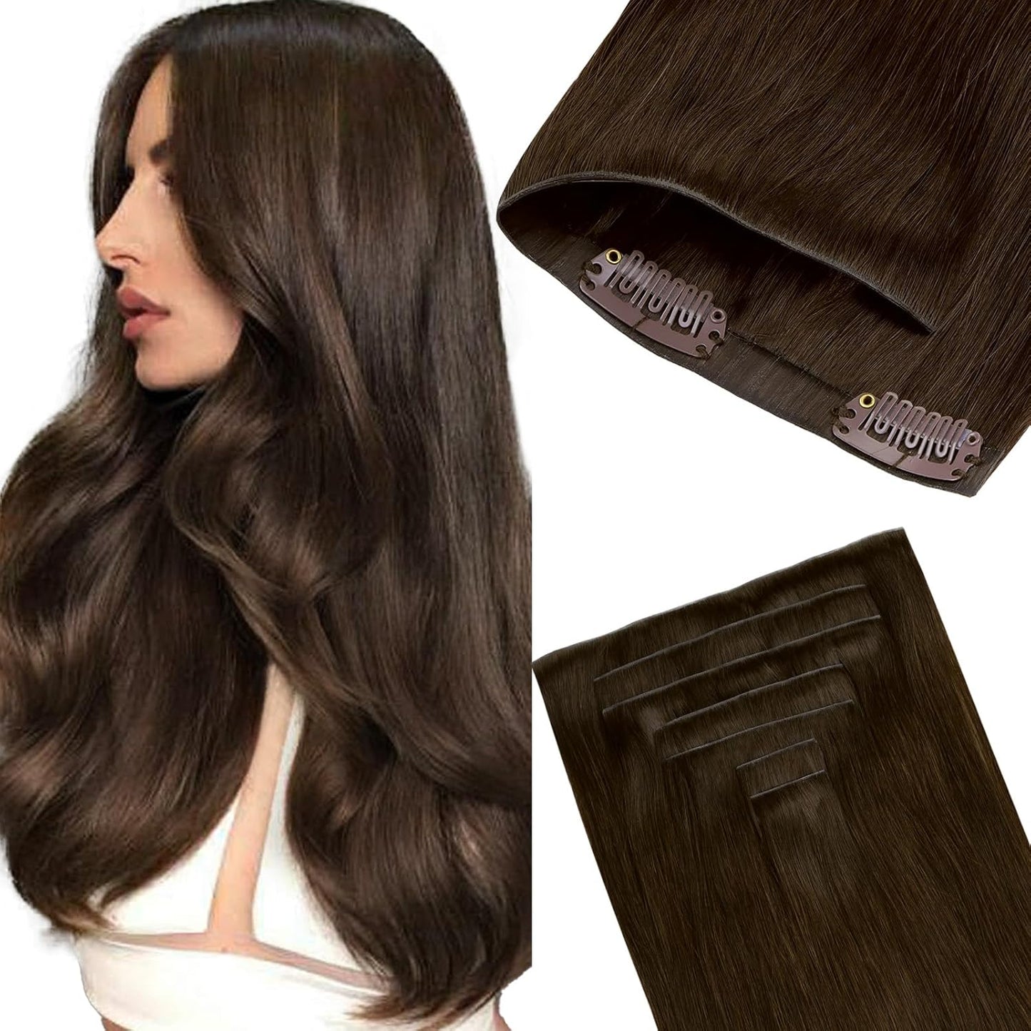 LUXURY VIRGIN INVISIBLE CLIP-IN HAIR EXTENSIONS