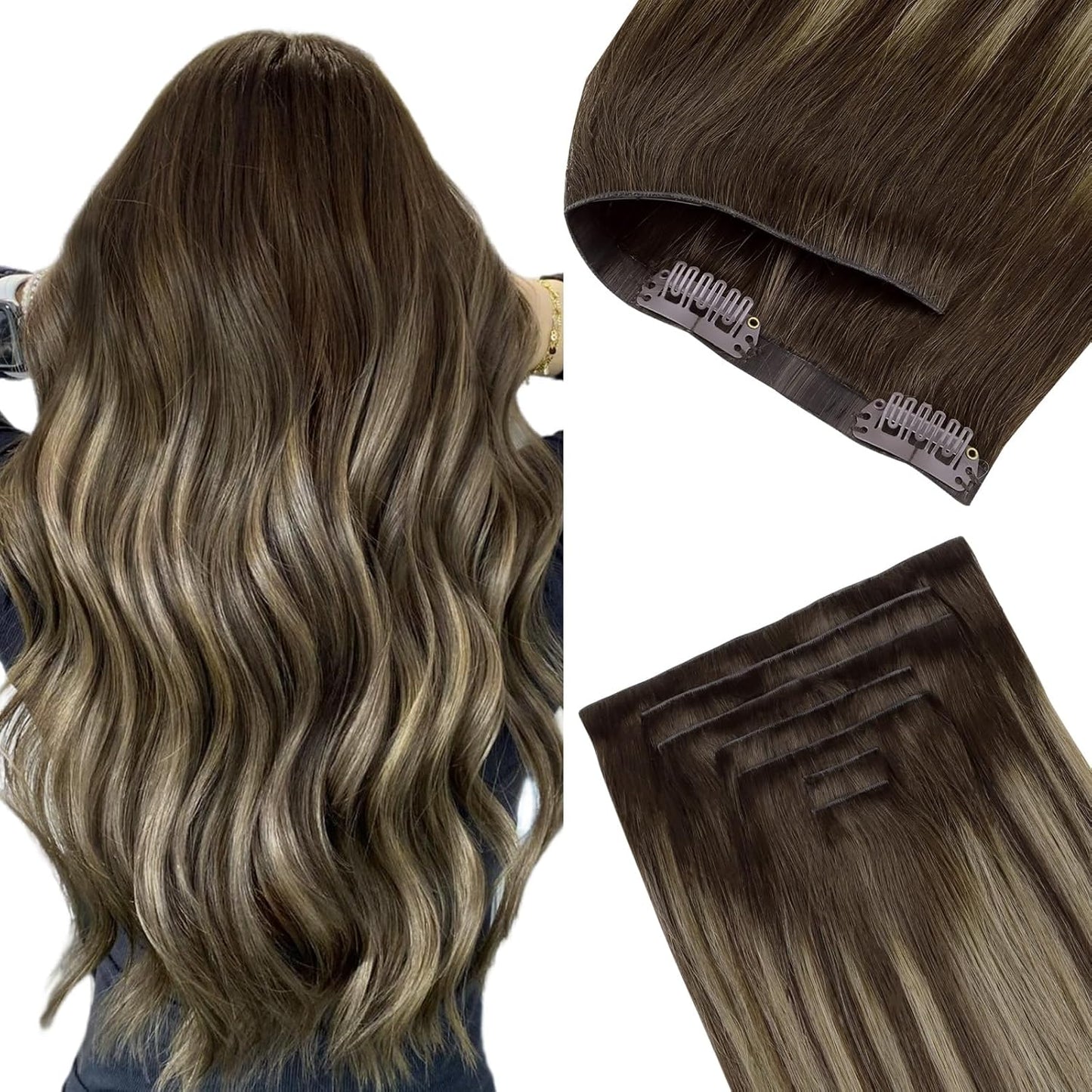 LUXURY VIRGIN INVISIBLE CLIP-IN HAIR EXTENSIONS
