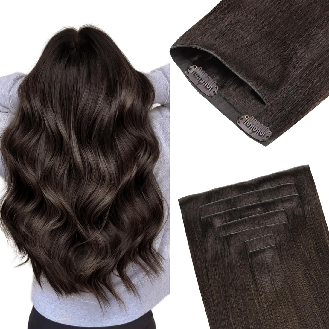 LUXURY VIRGIN INVISIBLE CLIP-IN HAIR EXTENSIONS