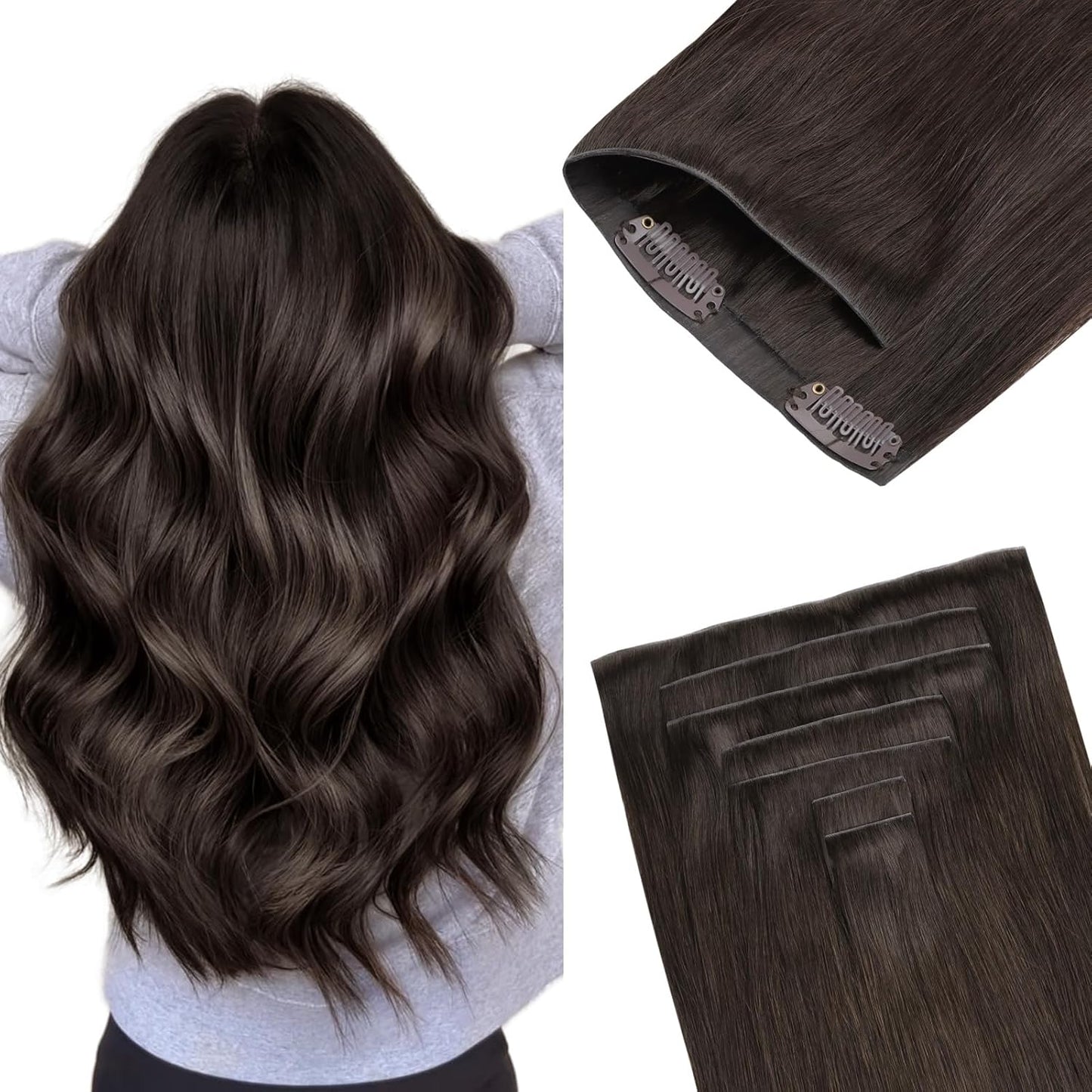 LUXURY VIRGIN INVISIBLE CLIP-IN HAIR EXTENSIONS