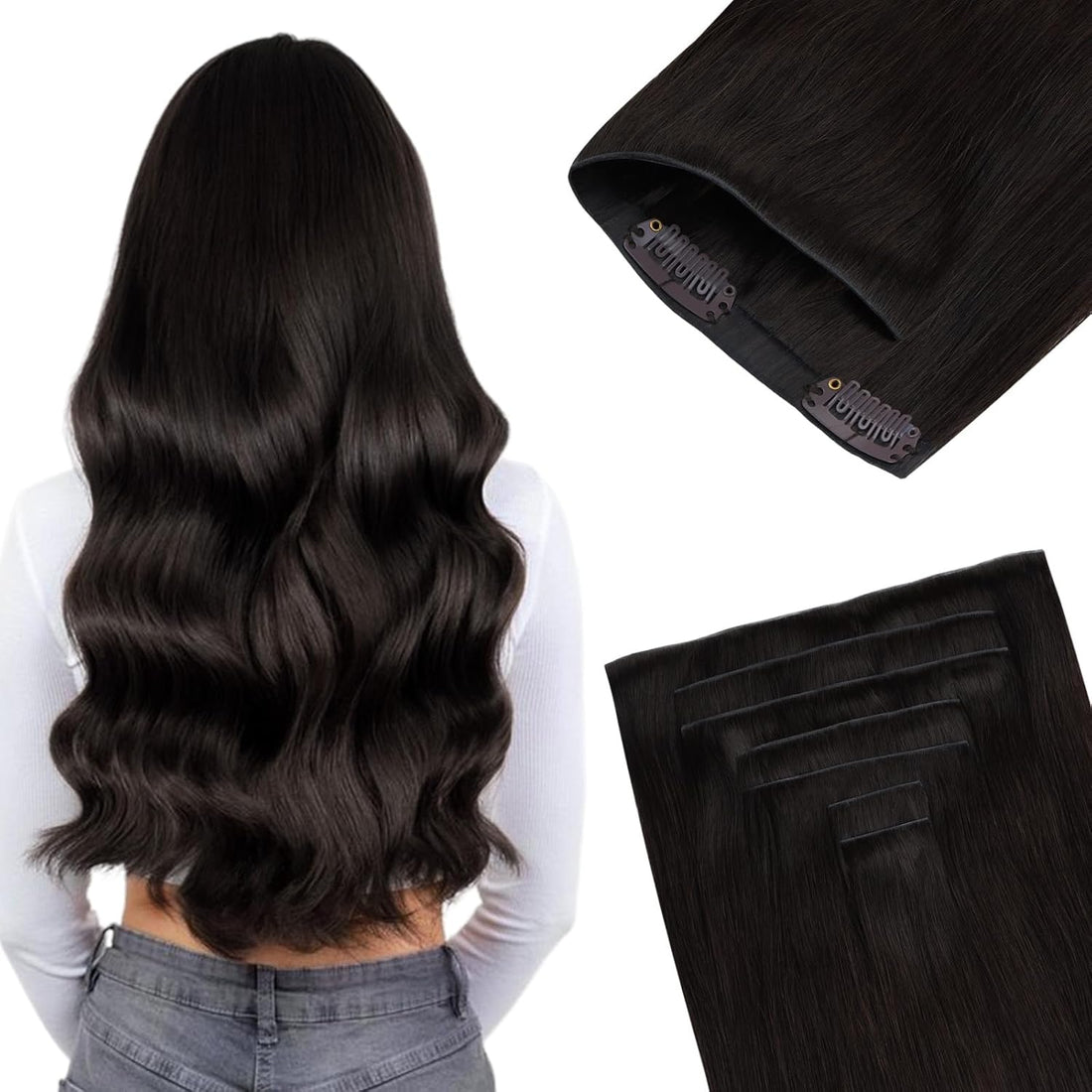 LUXURY VIRGIN INVISIBLE CLIP-IN HAIR EXTENSIONS