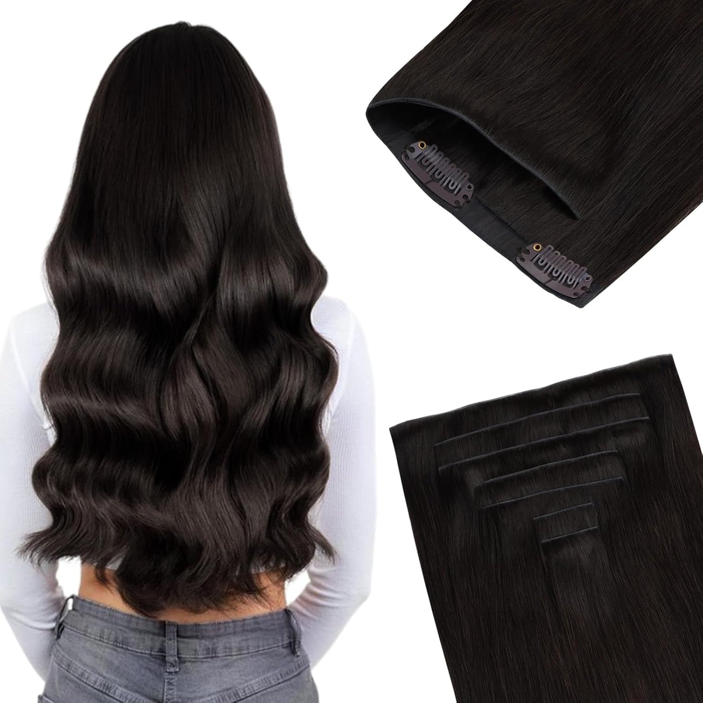 LUXURY VIRGIN INVISIBLE CLIP-IN HAIR EXTENSIONS