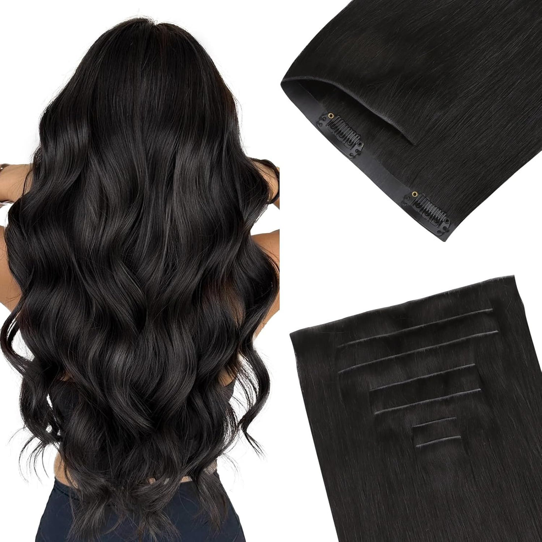 LUXURY VIRGIN INVISIBLE CLIP-IN HAIR EXTENSIONS