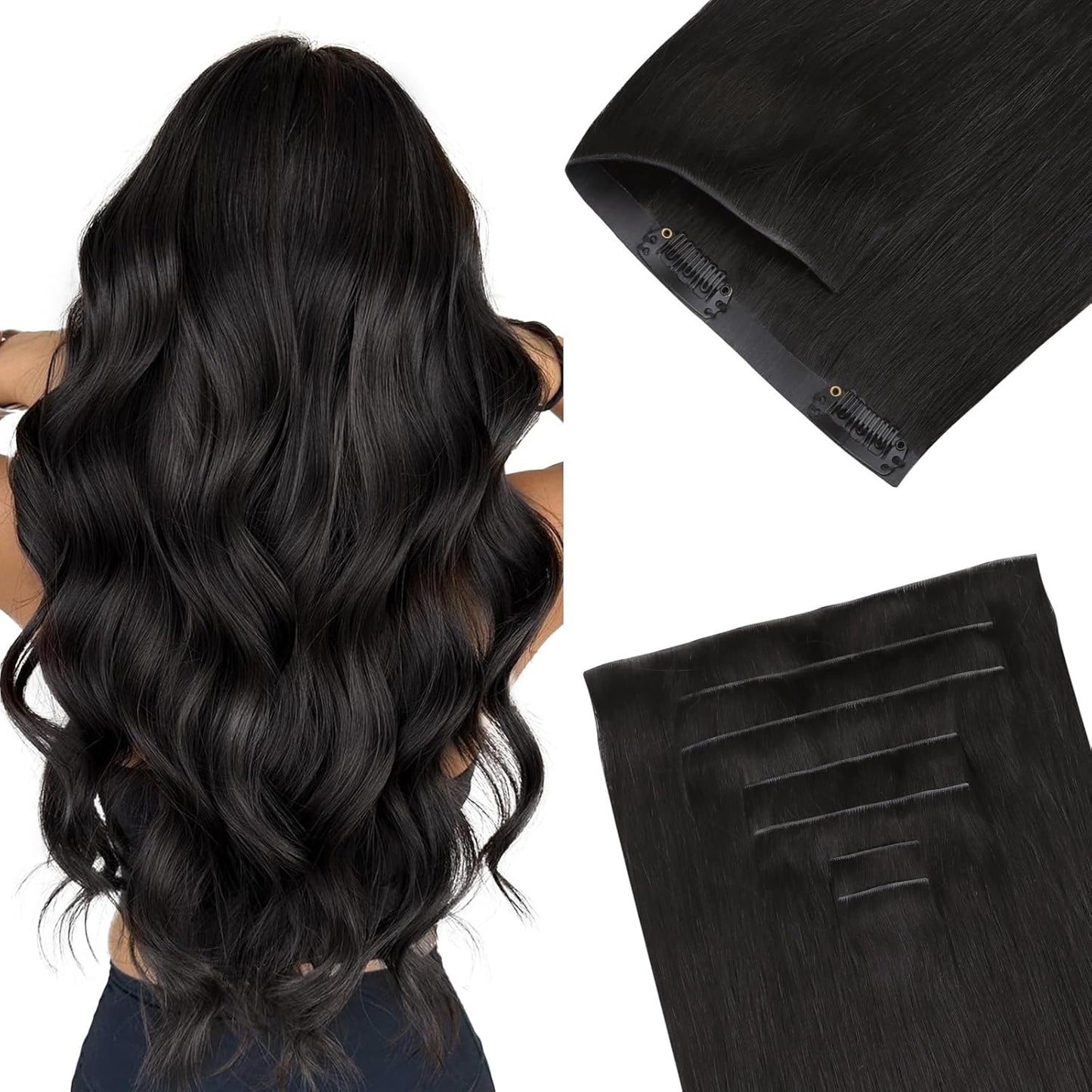 LUXURY VIRGIN INVISIBLE CLIP-IN HAIR EXTENSIONS